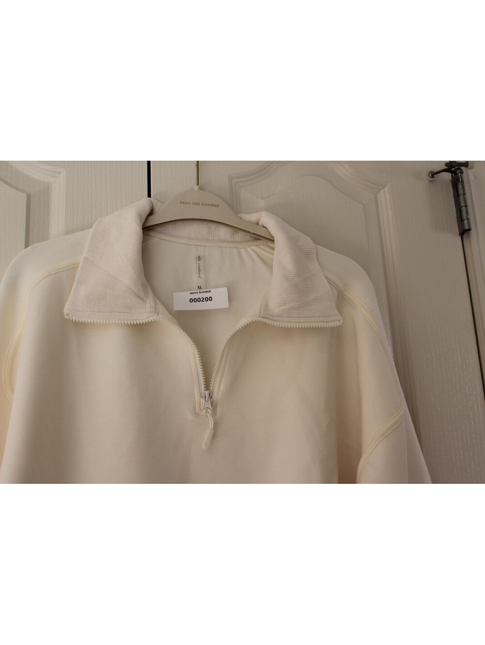 Simply Southern Women’s Cream Quarter Zip Pullover Top 0200-XL - Picture 5 of 6